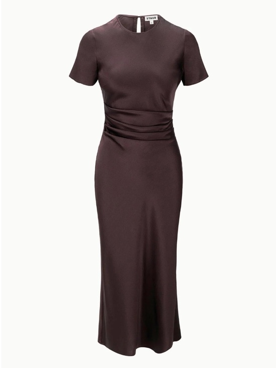 Marcel Silk Dress ~ Earth - Picture 4 of 5